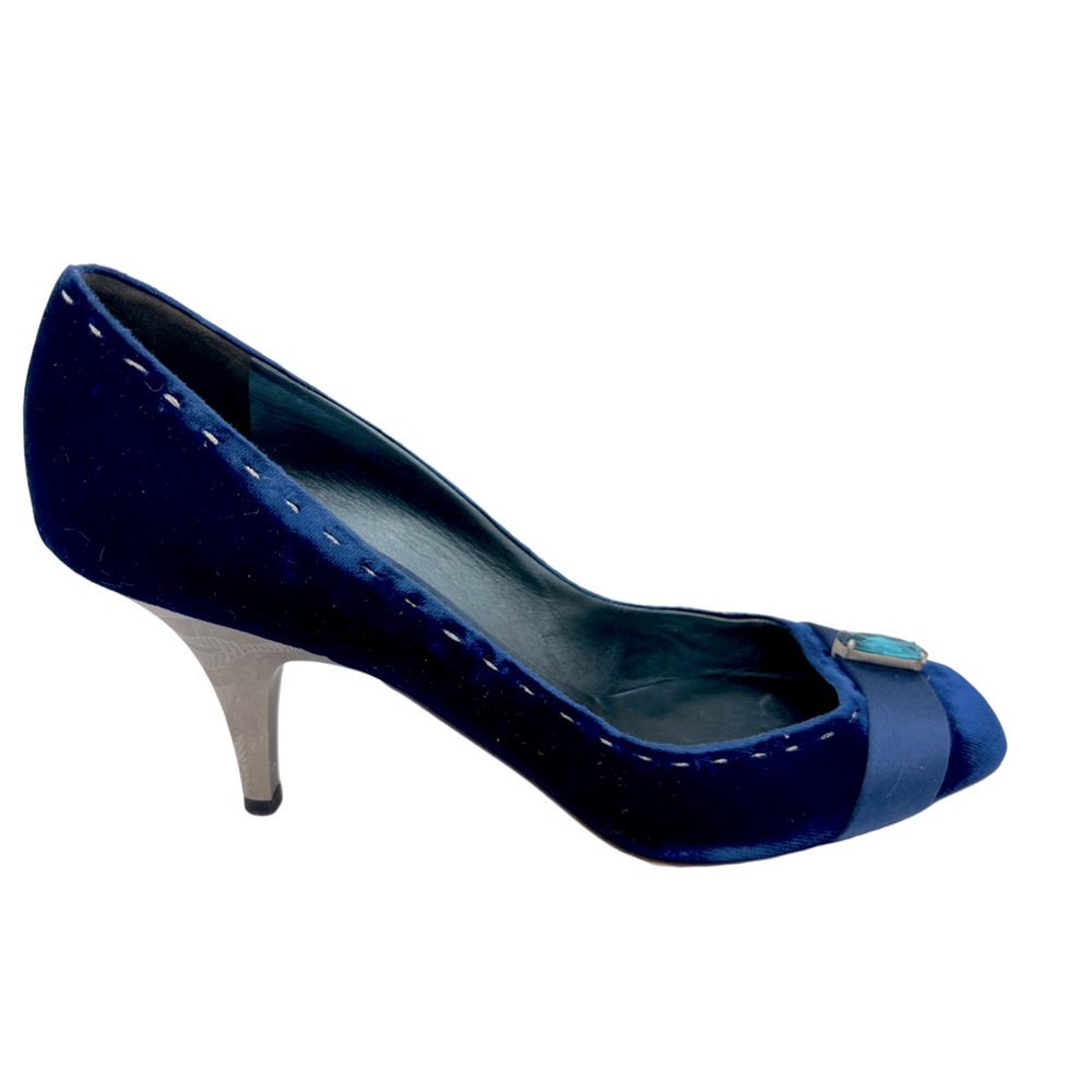 Giuseppe Zanotti Blue Velvet Crystal Embellished Pump -Sz 38.5 (US 8.5)